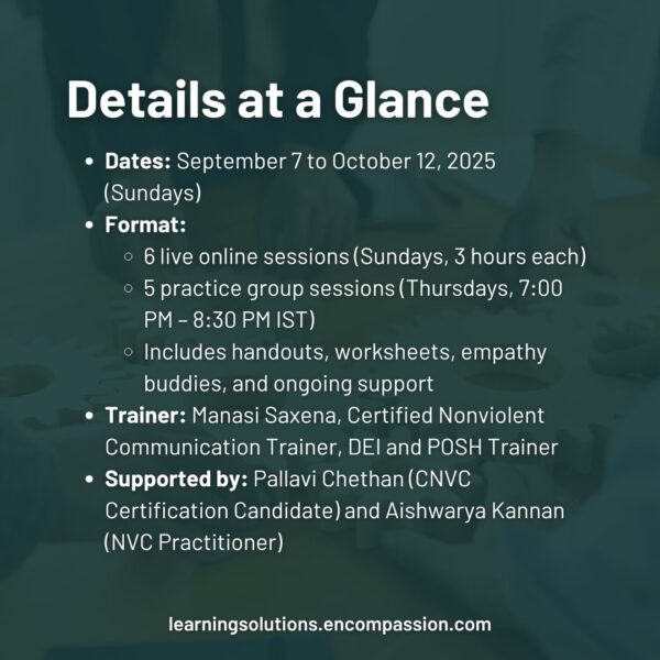 Booking Amount: Relational Intelligence: A 6 Week NVC Journey - Image 3